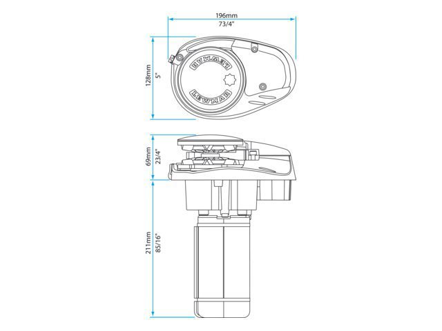 Lewmar 6670011108-312 V700 G 12V 6/7mm 1/4