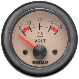 Voltmeter 12V (10-16V) D52mm beige