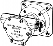 Johnson Pump zelfaanzuigende Bronzen Koelwater-Impellerpomp F4B-9 ( Mitsubishi K3D - K4D  Vetus STM8