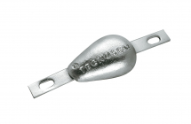 Zinc tear drop bolt-on anode 1,8kg with slotted holes H.C.200