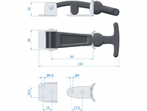 Kapvastzetter Rubber Roca 420152