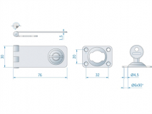 Rvs Overval 76 X 30 Mm Afsluitbaar