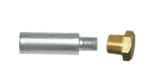 Zinc Yanmar Pencil anode  Ø12,5 L.30 complete with brass plug th.3/8'' Gas Conico