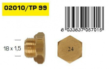 Brass AIFO-FTP brass plug th. 18X1,5  for pencil anode