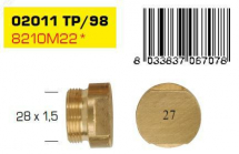 Brass AIFO-FTP brass plug th. 28X1,5  for pencil anode