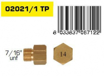 Brass Caterpillar brass plug th. 7/16''UNF  for pencil anode