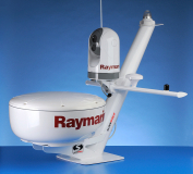 Tapered radar mast for lights, cameras, GPS/ VHF antenna + Raymarine / Garmin / Navico BR24 / 3G / 4