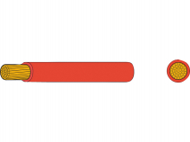 Dunwandige montage kabel 1.5mm² rood