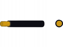 Dunwandige montage kabel 2.5mm² zwart