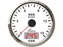 Silver serie GPS speedometer wit 15kn/27km