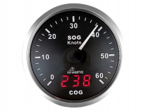 Silver serie GPS speedometer zwart 60kn/110km