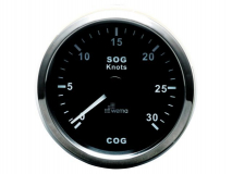 Silver serie GPS speedometer black 30kn/54km
