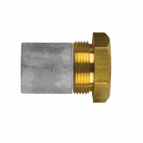 Zinc+Brass AIFO-FTP pencil anode Ø20 L.20 complete with brass plug th.28X1,5