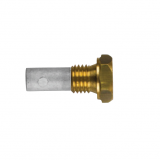 Zinc+Brass AIFO-FTP pencil anode Ø10 L.18 complete with brass plug th.12X1,5