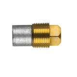 Zinc+Brass Caterpillar  pencil anode Ø 22 L.20 complete with brass plug th.3/4''GAS