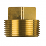 Brass Caterpillar brass plug th. 1-1/4'' GAS CONICO  for pencil anode