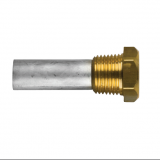 Zinc+Brass Caterpillar  pencil anode Ø 16 L.41 complete with brass plug th.1/2''GAS CONICO