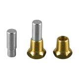Zinc+Brass Bukh pencil anode Ø 10 L.18 complete with brass plug th.1/4'' NPT (gas conico)