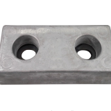 Zinc Zinc Hull Anode 200x100x50 with slotted holes