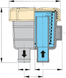 Filter koelwater slangaansluiting 19,1mm