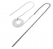 20m 8mm chain spliced to 100m 14mm 8 plait rope