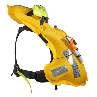 Reddingsvest ErgoFit 190N Hammar met harnas, licht & hood navy/ groen