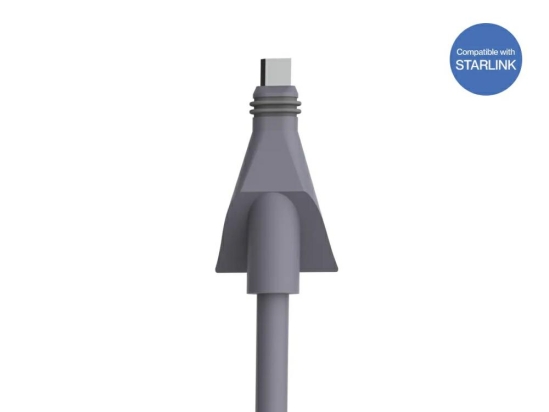Waterdichte kabeldoorvoer voor kabel van ø8,5mm en connector van max. ø30mm.