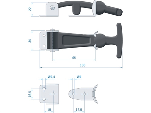 Roca Kapvastzetter rubber rvs 420152, per stuk