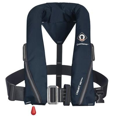 Reddingsvest Crewfit 165N Sport auto met harnas navy blauw