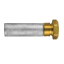Zinc+Brass Volkswagen marine pencil anode Ø 14 L. 40 complete with brass plug th.18x1,5