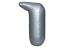 STOOTWIL HOEK 1 ZILVER 15X32CM