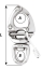 Snapsluiting quick release met wartelend oog HR RVS 150 mm