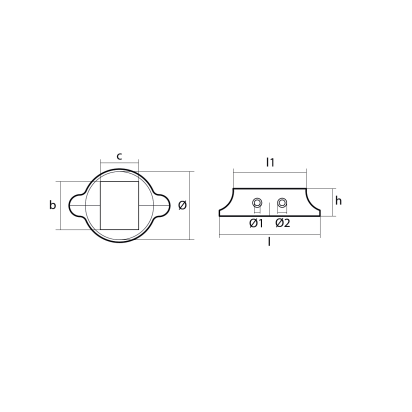 Zinc Lombardini Split collar for saildrive