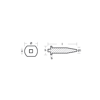 Zinc Mercury/mercruiser cylinder head anode