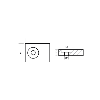 AL Suzuki small plate for DF25-DF300