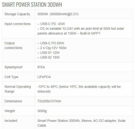 Smart Power Station Gen2 MPPT 300Wh
