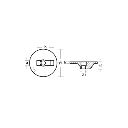 AL Mercury flat trim tab anode