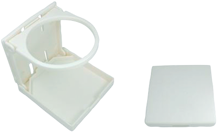 Kunststof Drankhouder  klapbaar  A=104mm  B=98mm  C=94mm Wit