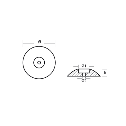 Disc anode single Ø90mm
