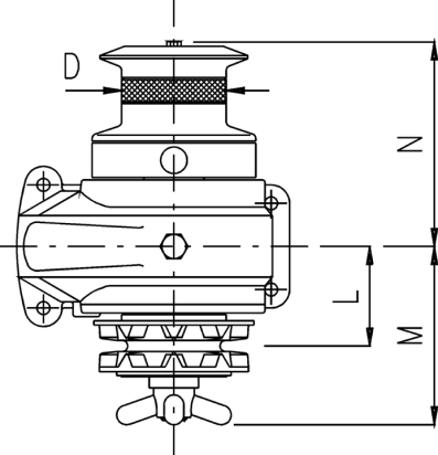 Ankerlier ( Handbediend ) Vertikaal  model  Royal 10mm  met verhaalkop