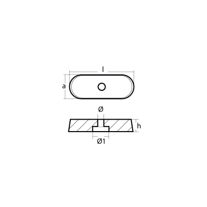 Zinc Yamaha Small plate for F8C-68T 2000