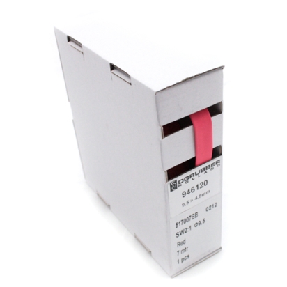krimpkous rood, krimp van 12,7->6,4 mm- rood