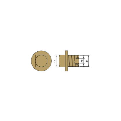 Zinc Volvo brass plug th.1'' GAS