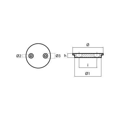 AL Mercury round plate for Verado 6