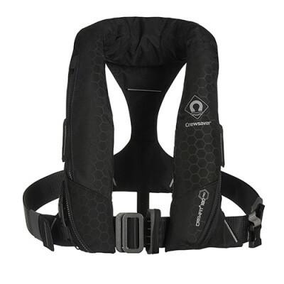 Reddingsvest Crewfit+ 180N Pro auto met harnas, licht & hood zwart