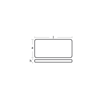 Zinc Solid plate without holes  300x200x20