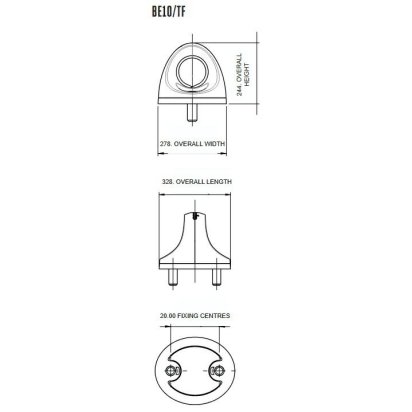 BE10/TF dekoog 10 mm, 2 bevestigings gaten
