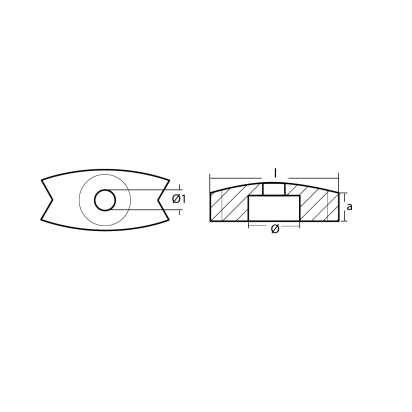 Zinc Volvo Penta plate for outdrive