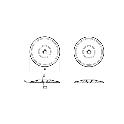 Rudder pair anodes Ø130mm with hardware