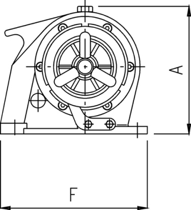 Ankerlier ( Handbediend ) Vertikaal  model  Royal 10mm  met verhaalkop